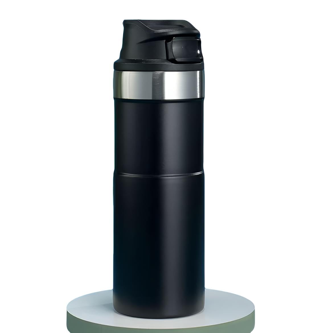 View 1 of 16 oz Insulated Travel Coffee Mug, Stainless Steel Thermal Tumbler with Leak Proof & Spill Proof Lid, No Spill Travel Mug for Hot and Cold Drinks, Black