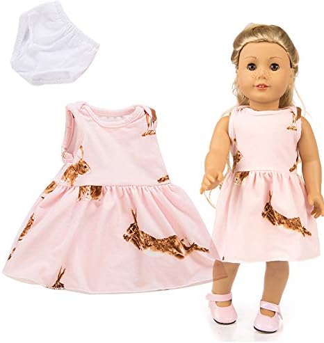 Livoty Doll Clothes Outfit Fit Beautiful Doll Dress with Underpants for 18 Inch American Toy Girl Doll Accessory Girl's Toy