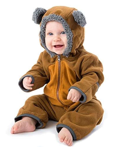 Fleece Baby Bunting Bodysuit – Infant One Piece Kids Hooded Romper