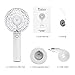TaoTronics Mini Handheld Fan, Personal Portable Fan 2000mAh Rechargeable Battery, USB Rechargeable Fan, 4 Speed Settings Memory Function Home, Office & Travel Use (White)