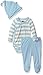 KicKee Pants Baby Essentials Kimono Newborn Gift Set with Box, Pond Stripe, 3-6 Months