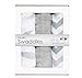 Bamboo Muslin Swaddle Blankets - 3 Pack - Gray Feather Chevron - Softest Muslin Swaddles by Cozy Babe