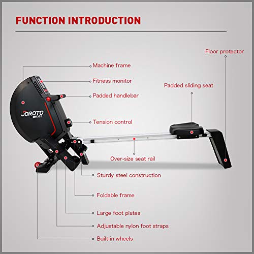 JOROTO Rowing Machine Rower Equipment - Folding Magnetic Exercise Rower Rowing Machine for Home Use