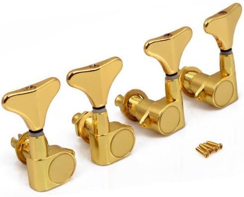 DN 4 Gold Sealed Jazz Bass Tuners Machine Heads Keys Tuning Pegs 2L2R