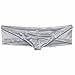 iEFiEL Mens Cap Cover Bulge Pouch Low Rise Mini Bikini Briefs Lingerie Underwear Silver XXL