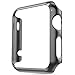 Apple Watch Case, for Series 1 ZOEKO 38mm/42mm Super Thin PC Plated Cover Case Slim Premium Super/Exact Fit/Plastic Cover Snap On Hard Protective Case for Apple iWatch 2015 (PC Case Black 42mm)