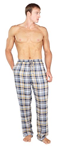 image for TexereSilk Men's Woven Plaid PJ Pants - Pajamas in Bamboo Viscose by T