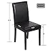 Urban Style Solid Wood Leatherette Padded Parson Dining Chairs Set Of 2 (4, Black)