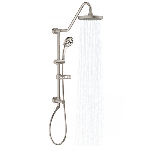 PULSE Showerspas 1011-BN Kauai III Retro-Fit Rain Shower System with Handshower and Adjustable Slide Bar, Brushed Nickel Finish (Dimensions: 30 X 10 X 5 in)