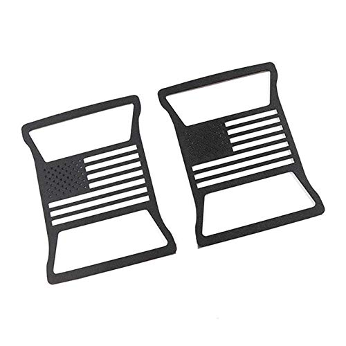 Iparts Black Taillight Guard Tail Light Cover Protector for 2018 2019 Jeep Wrangler Accessories JL JLU - USA Flag Style2 - Thumbnail 6