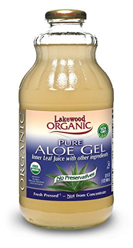 Lakewood Organic Pure Aloe Vera Gel, 32 Ounce (Pack of 6)