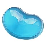 LetGoShop Silicone Gel Wrist Rest Cushion Heart-Shaped Translucence Ergonomic Mouse Pad Cool Hand Pillow Effectively Reduce Wrist Fatigue and Pain（Blue）