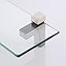KES Tempered Glass Shelf, Bathroom Shelf with 19.6 Inch Rectangular Glass (8mm Thick) Wall Mount, Brushed Nickel, BGS3201-2