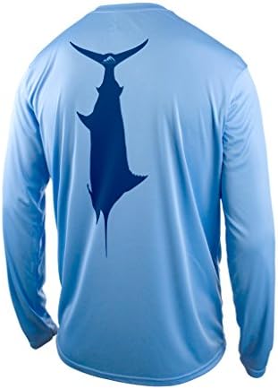 Wicked Catch Kids T.C. Marlin Performance Fishing Shirt (Ocean blue, XL)