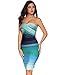 Women's Bandage Straless Dress Bodycon Rainbow Cocktail Party Dress