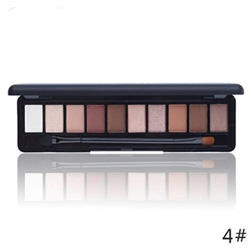 10 Colors Shimmer Eye Shadow Makeup Palette Foundation Brush Set Eyeshadow Eyebrow Eyelash Eyeliner Powder Cosmetic Concealer Beauty Face Make Up Palettes Brushes Sets Contour Cosmetics Kit, Type-4
