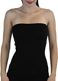 ToBeInStyle Women's Seamless Bandeau Tube Top Ribbed Without Pad