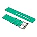Wearable4U Quick Release Silicone Rubber Watchbands 18mm, 20mm, 22mm and choice of 15 colors (Turquoise, 18 mm)