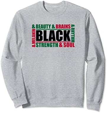 Unisex Black Melanin Beauty Premium Sweatshirt Medium Heather Grey