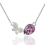 Osiana Butterfly Pendant Fashion Cute Necklace Crystal From Swarovski Elements 18