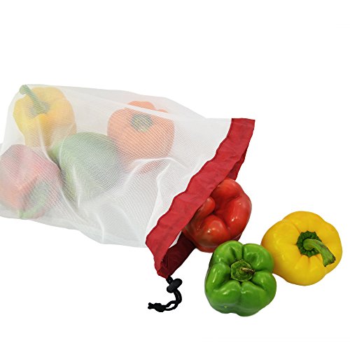 Reusable Produce Bags Washable Eco Friendly Mesh Sacks Set of 9 or 10