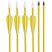 Elong Fiberglass Arrows Archery 24 26 Inch Yellow Shooting Targeting Recurvebow for Youth Kids Children Beginner Safe Point