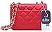 ILISHOP Women's Fashion Shoulder Bag Quilting Chain Cross Korean Ladies Handbag (red)