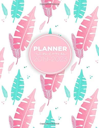 2019-2023 Planner: Pink Autumn Design 60 Months Calendar Schedule Organizer Agenda Yearly Goals To Do List Monthly Task Checklist Paperback – 15 Oct 2018