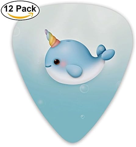 LLGUITAR Dolphin Unicorn Guitar Picks 12pack Celluloid Plectrum Custom 0.46mm/0.71mm/0.96mm For Electric Acoustic Guitars Bass Best Stocking Stuffer Gifts For Kids Teens Adults
