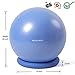 RGGD&RGGL Yoga Ball Chair, Exercise Balance Ball Chair 65cm with Inflatable Stability Ring, 2 Resistant Bands and Pump for Core Strength and Endurance (Upgrade Blue)