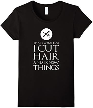 Womens I Cut Hair Funny Hairdresser Hairdressing T Shirt Gift XL Black