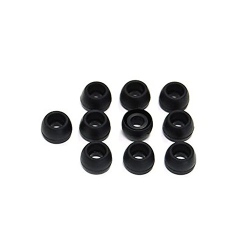 Vanki 5 Pairs Small Black Color and 5 Pairs Clear Color Silicone Replacement Ear Buds Tips