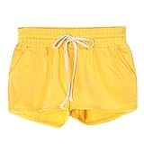 Blostirno Women's High Waist Jogging Workout Drawstring Sports Lounge Shorts