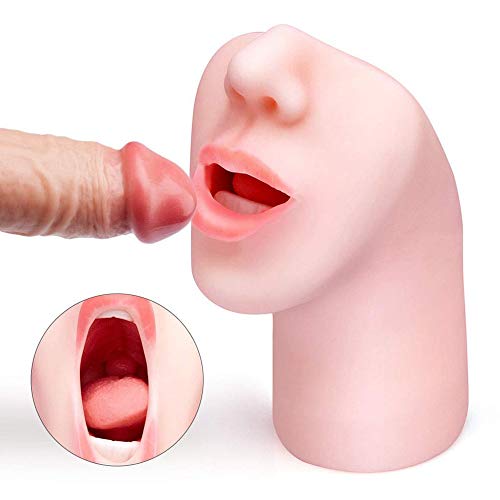 YYOJ Masturabation for Men, Masturbator Blowjob deep Throat Soft Teeth Tongue Stimulator Oral Erotic Sex Toys Toys4 Male Toy Porn Adult Penis Sensuality Store Pussy, Gifts for Him 16×8.5×7.5cm