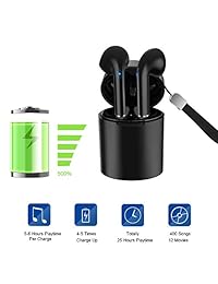 Myinnov Auriculares inalámbricos, Bluetooth 5.0 auriculares a prueba de sudor con micrófono y funda de carga portátil para deportes como correr, senderismo, gimnasio, ejercicio, compatible con cualquier equipo con Bluetooth