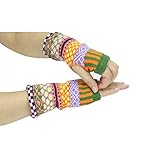 Zmart Women Color Fingerless Mittens Doule Knitted Hand Gloves