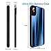 Bormmie Battery Case for iPhone X,3600mAh Portable Protective Charging Case Slim，Extended Rechargeable Battery Pack Charger Case, Compatible with Wire Headphones and Sync Through (Blue)