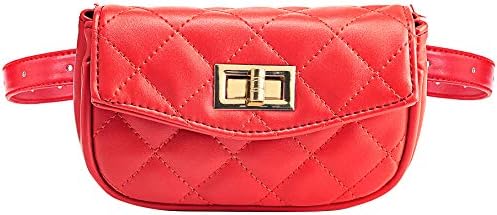 CMK TRENDY KIDS Stylish Quilted Fanny Pack for Little Girls Toddler Purse Cute Belt Bag