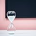SWISSELITE Hourglass Sand Timers, Hourglass Sand Clock Inspired Glass for Home, Desk, Office Decor (8Inch-30Mins Lucent White)