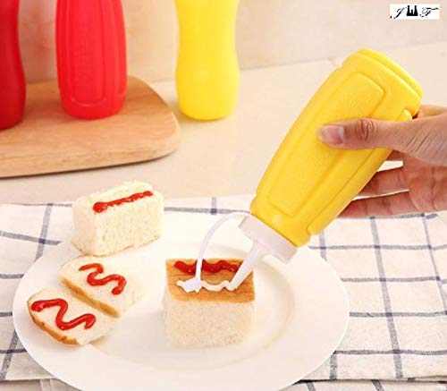 3 Squeeze Bottle Dispenser Condiment Containers, Ketchup and Mustard Set, Squeeze Bottles Dispensers for Camping, Cookware, Picnic Baskets, Picnic Time, Picnic Table, Great Grill Accessories - Thumbnail 3