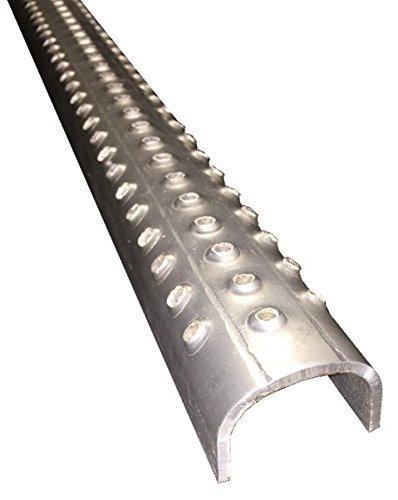 63A3L125-60 Traction Tread Aluminum 5052-H32 3-Hole Ladder Rung, 60" Length x 1-5/8" Width x 1-1/8" Height