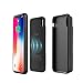 ROMOSS Qi Wireless Charging Battery Case for iPhone X, 4800mAh 2in1 Slim Magnetic Removable Extended Protective Wireless Power Bank Compatible for iPhone X- Black[Red Dot Design Award Winner 2018]