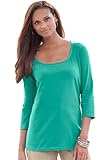 Jessica London Women's Plus Size Horseshoe Neck Tee