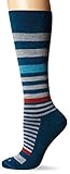 Sockwell Women's Orbital Stripe Graduated Compression Socks-Ideal for-Travel-Sports-Nurses-Pregnancy-Reduces Swelling, Teal, Small/Medium