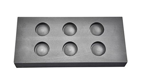 6 Cavity 1 oz Troy Ounce Round Silver Graphite Ingot Coin Mold For Melting Casting Refining Scrap Metal Jewelry