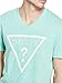 GUESS Factory Men's TAFT Logo V-Neck Metallic Short-Sleeve Tee