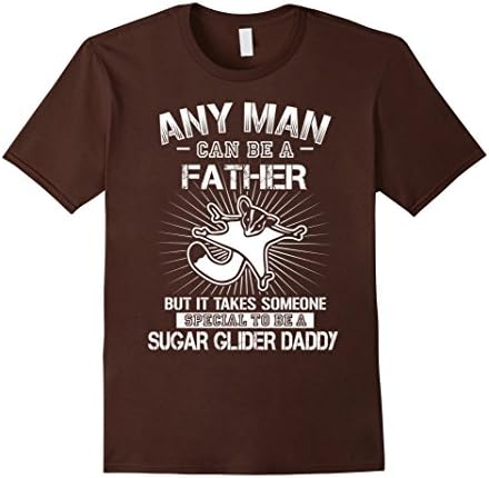 Mens Father day gift special father become dad Sugar glider shirt 2XL Brown