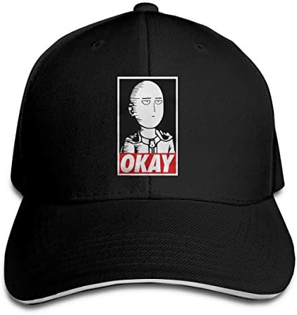 Unisex Adjustable Stylish Dad Hat One Punch Man Saitama Shadow Sandwich Baseball Cap