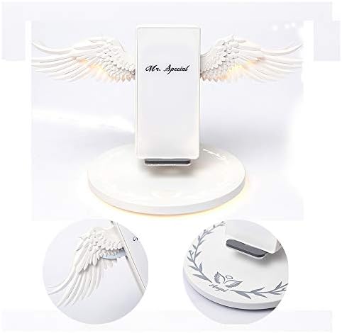 Angel Wings Smart Wireless Charger QI Charging dock with Foreign object recognition Induction Shrink 10w Portable Mobile Phone Charger Support all wireless charging smartphones
