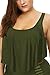Sovoyant Women's Plus Size Ruffles High Waisted Swimsuit Bikini Sets Bathing Suit Army Green XL